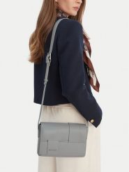 GINO ROSSI Torebka C-KY185 Szary. Szare torebki klasyczne damskie Gino Rossi, bez wzorów, z materiału, bez dodatków. Za 179.99 zł.