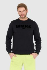 BLAUER Czarna bluza. Czarne bluzy bez kaptura męskie Blauer USA, l. W wyprzedaży za 279.99 zł.