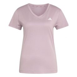 Koszulka damska adidas Workout Essentials V-Neck. Czerwone bluzki sportowe damskie Adidas, s, bez wzorów, z dżerseju, bez ramiączek. Za 128.50 zł.