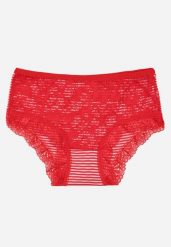 Czerwone Bawełniane Majtki Figi z Koronką Wexne. Czerwone figi damskie Born2be, l, bez wzorów, z bawełny. Za 4.99 zł.