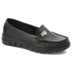 Czarne Półbuty Armodo Modne Obuwie Damskie Ze Skóry Naturalnej. Czarne półbuty damskie Armodo, bez wzorów, ze skóry, eleganckie, bez obcasa. Za 359.00 zł.