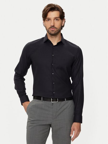 Calvin Klein Koszula K10K113528 Granatowy Slim Fit. Niebieskie koszule męskie CALVIN KLEIN, m, bez wzorów, z bawełny, bez kołnierzyka, bez ramiączek. Za 239.99 zł.