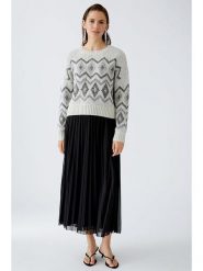 Oui Sweter w kolorze szarym rozmiar: 44. Szare swetry klasyczne damskie Oui, bez kołnierzyka. Za 193.24 zł.