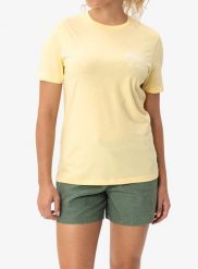 Koszulka bawełniana damska Vaude Spirit T-Shirt II. Żółte t-shirty damskie Vaude, m, bez wzorów, z bawełny, bez kołnierzyka. Za 97.89 zł.