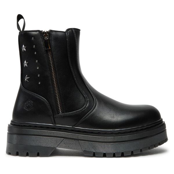 Botki Lumberjack. Czarne botki damskie Lumberjack, bez obcasa, na płaskiej podeszwie, bez zapięcia. Za 289.99 zł.