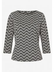 More & More Koszulka w kolorze kremowo-czarnym rozmiar: 36. Brązowe bluzki damskie MORE & MORE, bez wzorów, bez kołnierzyka. Za 82.45 zł.