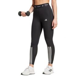 Adidas Techfit Legginsy damskie 7/8, wysoka talia, mocno dopasowane. Czarne legginsy sportowe damskie Adidas, uniwersalny, bez wzorów, z materiału, z podwyższonym stanem, na fitness i siłownię, techfit (adidas). Za 242.75 zł.