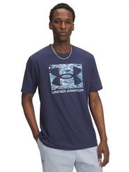 Under Armour Koszulka sportowa "Camo" w kolorze granatowym rozmiar: XXL. Niebieskie t-shirty sportowe męskie Under Armour, xxl, z materiału, bez ramiączek, outdoorowe. Za 87.81 zł.