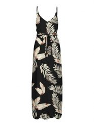 Vero Moda Sukienka w kolorze czarno-beżowym rozmiar: XS. Brązowe sukienki damskie Vero Moda, xs, bez wzorów, z tkaniny, bez kołnierzyka, bez ramiączek, maxi. Za 87.81 zł.