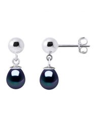 Pearline Srebrne kolczyki-wkrętki z perłami rozmiar: onesize. Czarne kolczyki damskie Pearline, z perłą, srebrne. Za 130.99 zł.