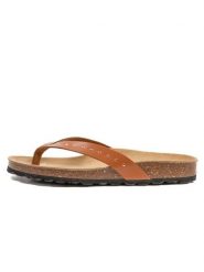 Billowy Skórzane japonki w kolorze jasnobrązowym rozmiar: 37. Brązowe klapki damskie Billowy, bez wzorów, bez obcasa. Za 104.64 zł.