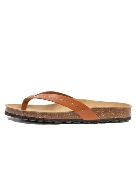 Billowy Skórzane japonki w kolorze jasnobrązowym rozmiar: 39. Brązowe klapki damskie Billowy, bez wzorów, bez obcasa. Za 147.56 zł.