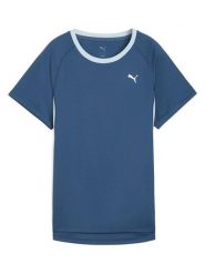 Puma Koszulka "Velocity" w kolorze niebieskim do biegania rozmiar: L. Niebieskie bluzki sportowe damskie Puma, l, z materiału, bez kołnierzyka, bez ramiączek. Za 78.47 zł.