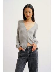 AUTHENTIC CASHMERE Kaszmirowy kardigan "Chalais" w kolorze szarym rozmiar: L. Szare kardigany damskie AUTHENTIC CASHMERE, l, bez wzorów, z kaszmiru. Za 330.67 zł.