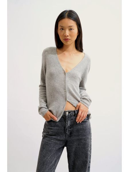 AUTHENTIC CASHMERE Kaszmirowy kardigan "Chalais" w kolorze szarym rozmiar: L. Szare kardigany damskie AUTHENTIC CASHMERE, l, bez wzorów, z kaszmiru. Za 332.24 zł.