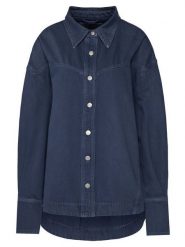 BOSS Koszula jeansowa 50552520 Szary Oversize. Szare koszule damskie Boss, xl, bez wzorów, z bawełny, bez kołnierzyka, bez ramiączek. Za 799.99 zł.