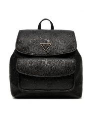 Guess Plecak HWPG93 49310 Czarny. Czarne plecaki damskie Guess, z aplikacjami, ze skóry. Za 389.99 zł.