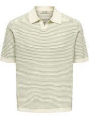 ONLY & SONS Koszulka polo "Kian" w kolorze kremowym rozmiar: S. Brązowe koszulki polo męskie Only & Sons, s, bez wzorów, z bawełny, bez ramiączek. Za 92.21 zł.