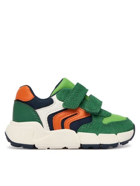 Geox Sneakersy B Flexyper Mini Boy B656GC 01422 C0587 M Zielony. Zielone buty sportowe chłopięce Geox, ze skóry, bez zapięcia. Za 239.99 zł.