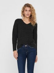 ONLY Sweter w kolorze antracytowym rozmiar: XS. Czarne swetry klasyczne damskie Only, xs, bez kołnierzyka. Za 52.67 zł.