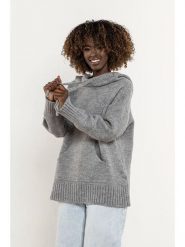 Awama Sweter w kolorze szarym rozmiar: S/M. Szare swetry klasyczne damskie Awama, m, bez kołnierzyka. Za 239.99 zł.