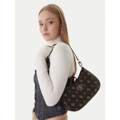 Torebka Guess. Brązowe torebki klasyczne damskie Guess, z aplikacjami, bez dodatków. Za 584.99 zł.