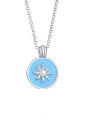 Elli Damska zawieszka moneta symbol słońca z emalią z srebro próby 925 Sterling Silver Naszyjniki 1 ct Damski. Szare naszyjniki damskie Elli, srebrne. Za 248.99 zł.