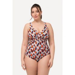 Damski Kostium kąpielowy nakrapiany wzór wyjmowane miękkie miseczki. Białe stroje jednoczęściowe damskie Ulla Popken, l, bez wzorów, plus size. Za 294.99 zł.