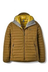 Kurtka trekkingowa puchowa męska Microlight Windstopper Hoody. Czarne kurtki męskie RAB, m, bez wzorów, z gore-texu, bez kaptura. Za 1,509.99 zł.