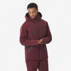 Kurtka narciarska męska Quechua SKP 900. Czarne kurtki narciarskie i snowboardowe damskie WED'ZE, l, bez wzorów, z materiału, bez kaptura, narciarskie. Za 879.99 zł.