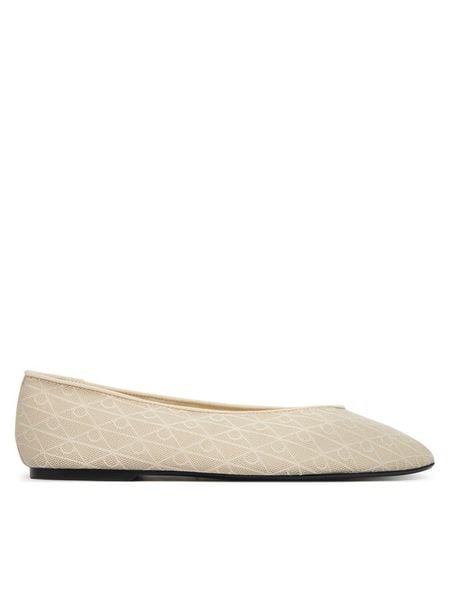 Calvin Klein Baleriny Square Ballerina Aop Mesh HW0HW02937 Écru. Baleriny damskie CALVIN KLEIN, bez wzorów, z materiału, bez obcasa. Za 359.99 zł.