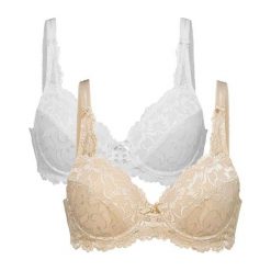 Cellbes Biustonosz z fiszbinami Maria 2 Pack beżowy biały female beżowy/biały 100E. Białe biustonosze sportowe damskie Cellbes, bez wzorów, z koronki. Za 159.00 zł.