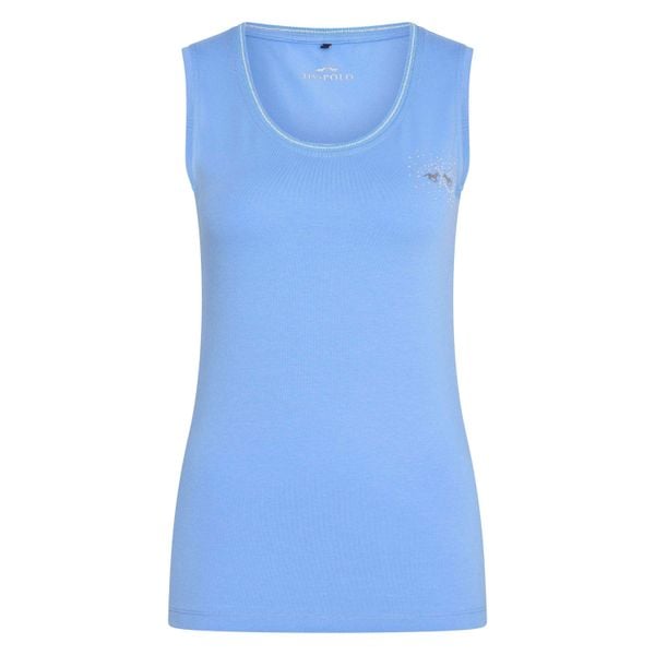 Damski tank top HV Polo Classic. Niebieskie topy damskie HV POLO, bez wzorów, bez kołnierzyka. Za 148.00 zł.