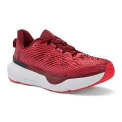 Buty do biegania męskie Under Armour Infinite Pro. Czerwone obuwie do biegania damskie Under Armour. Za 469.99 zł.