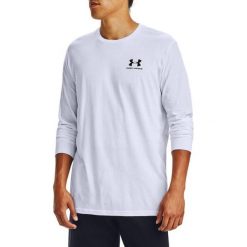 Koszulka z długim rękawem męska Under Armour Sportstyle Left Chest LS. Białe t-shirty sportowe męskie Under Armour, m, bez ramiączek, do biegania. Za 129.99 zł.