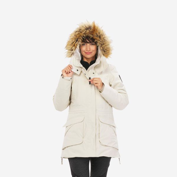 Second Life - Parka turystyczna damska zimowa Quechua NH900 Warm... - Stan Dobry. Brązowe parki damskie QUECHUA, na jesień, m, bez wzorów, z materiału. Za 186.99 zł.