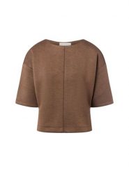 Opus Koszulka damska - Ginama Kobiety Sztuczne włókno brązowy marmurkowy, 38. Brązowe t-shirty damskie Opus, bez wzorów, z dresówki, bez kołnierzyka. Za 349.95 zł.