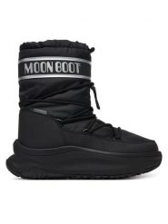Moon Boot Śniegowce 80D2490010 Czarny. Czarne buty zimowe męskie Moon Boot, ze skóry, bez zapięcia. Za 899.99 zł.