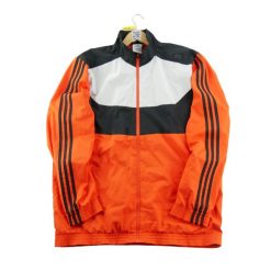 Second life - Kurtka przeciwwiatrowa męska styl sportowy retro - Stan dobry. Brązowe kurtki męskie Adidas, l, bez wzorów, eleganckie, bez kaptura. Za 146.96 zł.