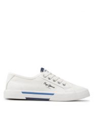Pepe Jeans Tenisówki Brady Boy Basic PBS30527 Biały. Białe buty sportowe chłopięce Pepe Jeans, z jeansu, bez zapięcia. Za 209.99 zł.