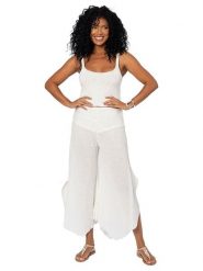 Aller Simplement Spodnie w kolorze białym rozmiar: 38/40. Białe spodnie materiałowe damskie Aller Simplement, bez wzorów, z bawełny. Za 78.99 zł.