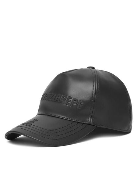 Patrizia Pepe Czapka z daszkiem 2F0096/E005-K103 Czarny. Czarne czapki z daszkiem damskie Patrizia Pepe, bez wzorów, ze skóry. Za 449.99 zł.