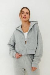 BLUZA AGA SZARY MELANŻ M - Flawless. Szare bluzy bez kaptura damskie Flawless, m, z bawełny. Za 396.00 zł.