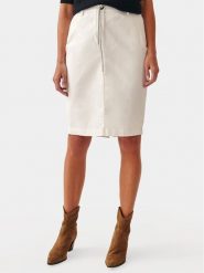 Tatuum Spódnica midi Hinoki 1 T2307.174 Biały Loose Fit. Białe spódniczki damskie Tatuum, bez wzorów, z bawełny, midi. Za 99.99 zł.
