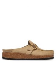 Birkenstock Klapki Buckley 1030443 Beżowy. Brązowe klapki damskie Birkenstock, bez wzorów, ze skóry, bez obcasa. Za 679.99 zł.