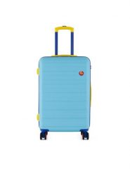 Semi Line Walizka średnia T5844-2 Niebieski. Niebieskie walizki Semi-line, bez wzorów, z tworzywa sztucznego, średnie. Za 239.99 zł.