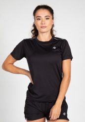 Mokena Koszulka - Czarny. Czarne bluzki sportowe damskie GORILLA WEAR, m, z poliesteru, bez kołnierzyka, bez ramiączek. Za 204.00 zł.