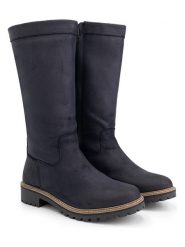 TRAVELIN' Skórzane kozaki "Varde" w kolorze granatowym rozmiar: 41. Niebieskie kozaki damskie Travelin', z wełny, bez obcasa. Za 239.86 zł.