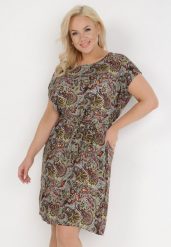 Ciemnozielona Sukienka Galis. Zielone sukienki damskie Born2be, na lato, xl, z aplikacjami, klasyczne, bez kołnierzyka, bez ramiączek, midi. W wyprzedaży za 35.99 zł.