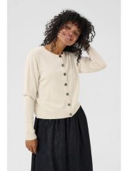 Kaffe Kardigan w kolorze kremowym rozmiar: M. Brązowe kardigany damskie Kaffe, m, bez wzorów. Za 174.43 zł.